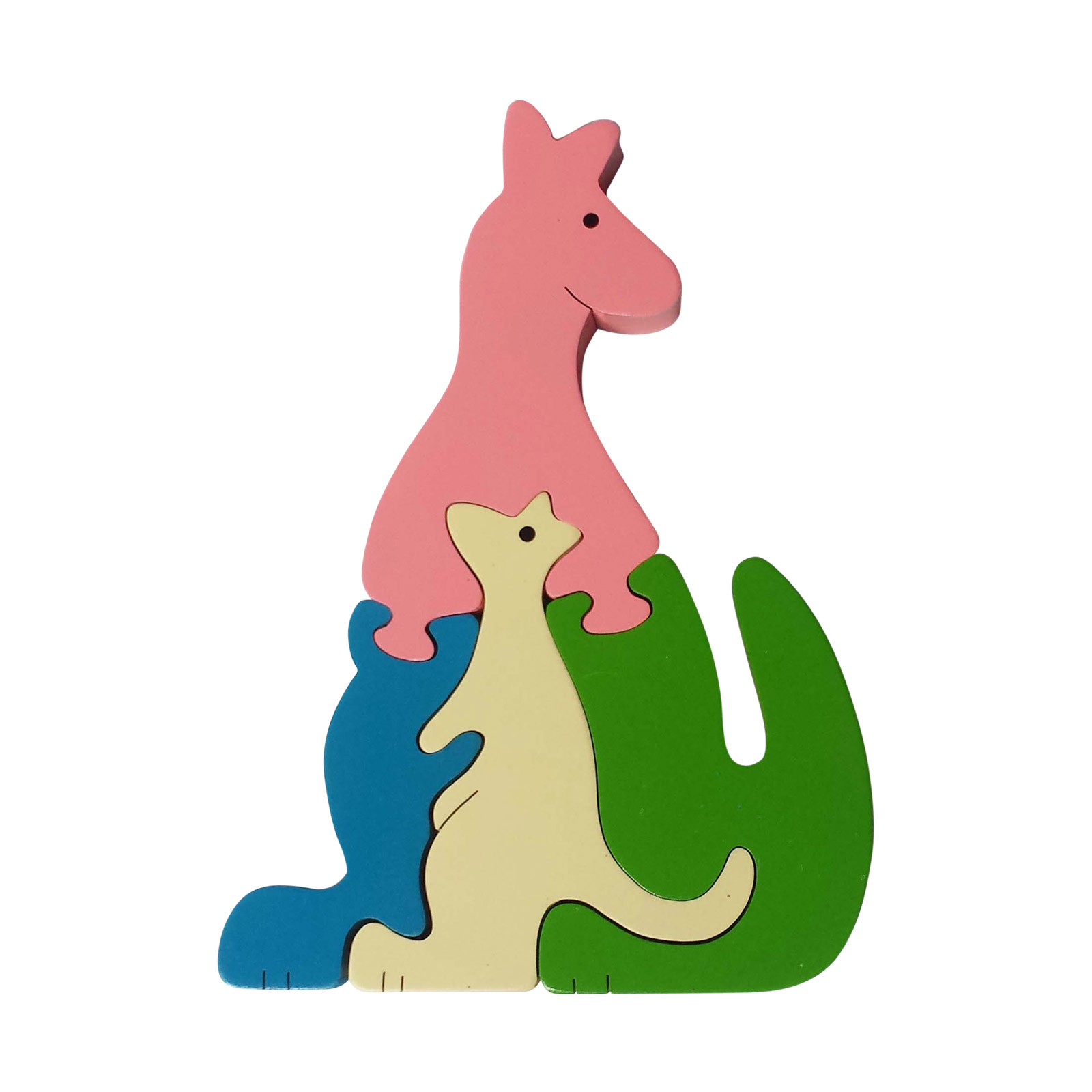 Kangaroo wooden animal puzzle - Jigzoos Australia | JIGZOOS
