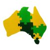 Wooden Australia puzzle green and gold
