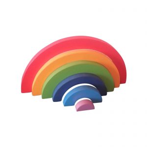 Wooden rainbow puzzle boys colours