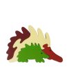 echidna wooden animal puzzle natural colours