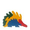 echidna wooden animal puzzle primary colours