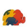 elephant wooden animal puzzle primary colours