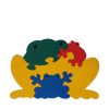 frog wooden animal puzzle primary colours