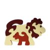 lion wooden animal puzzle natural colours