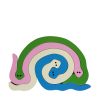 Snake wooden animal puzzle pastel colours