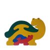 Turtle wooden animal puzzle primary colours