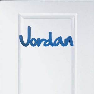 Jordan door plaque