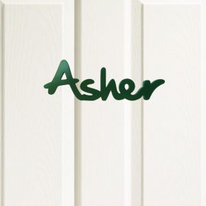 Asher door plaque