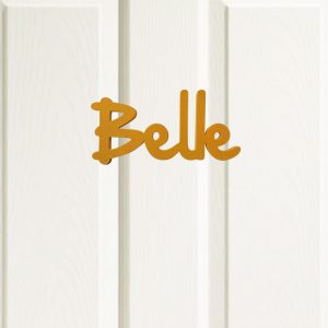 Belle door plaque