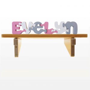 Evelyn handmade wood name puzzle