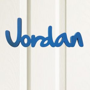 Wooden door name plaque