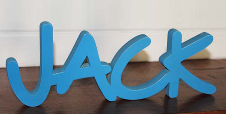 shelfies wooden name on a shelf