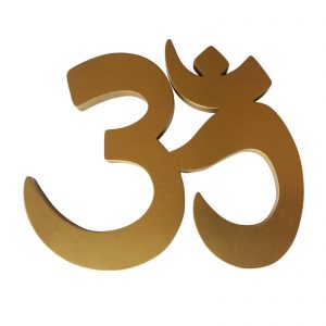 Wooden Om Gold